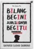 Bilang Begini Maksudnya Begitu, buku Apresiasi Puisi