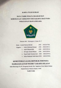 Image of KTI : Daya Tarik Wisata Sejarah dan Kebudayaan Keraton Yogyakarta bagi Para Wisatawan Mancanegara