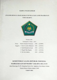 Image of KTI : Analisis Budaya Masyarakat di Wilayah Candi Prambanan Yogyakarta