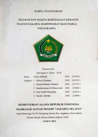 Image of KTI : Sejarah dan Makna Kebudayaan Keraton Ngayogyakarta Hadiningrat bagi Warga Yogyakarta