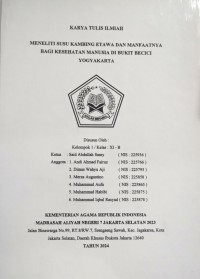 Image of KTI : Meneliti Susu Kambing Etawa dan manfaatnya bagi Kesehatan Manusia di Bukit Becici Yogyakarta