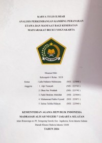 Image of KTI : Analisis Perkembangan Kambing Peranakan Etawa dan Manfaat bagi Kesehatan Masyarakat Becici Yogyakarta
