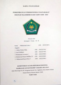 Image of KTI : Perkembengan Perekonomian Masyarakat sekitar Malioboro dari Tahun 2020-2024