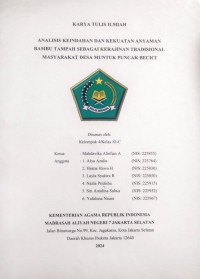 Image of KTI : Analisis Keindahan dan Kekuatan Anyaman Bambu Sebagai Kerajinan Tradisional Masyarakat Desa Muntuk Puncak Becici