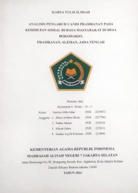 Image of KTI : Analisis Pengaruh Candi Prambanan pada Kehidupan Sosial Budaya Masyarakat di Desa Bokoharjo, Prambanan Sleman Jawa Tengah