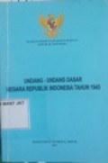 Undang Undang Dasar Negara Republik Indonesia Tahun 1945